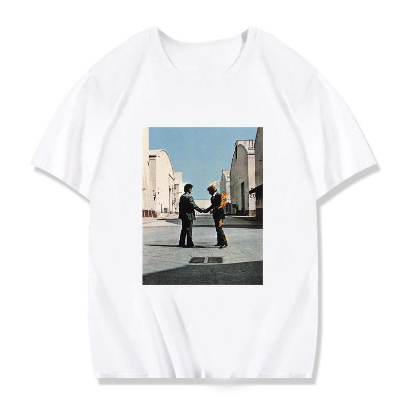 Pink Floyd Pink Floyd Стена The Wall Хлопковая футболка с принтом с коротким рукавом Одежда Нижняя рубашка Футболка с коротким рукавом