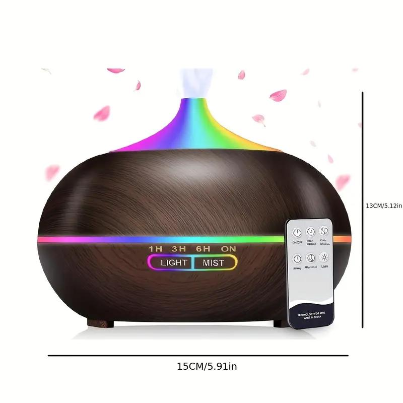 Essential Oil Diffuser 18.6oz, Ultrasonic Aromatherapy Diffuser Mist Humidifiers, Humidifier With 8 Color Lights, 4 Timer Settin