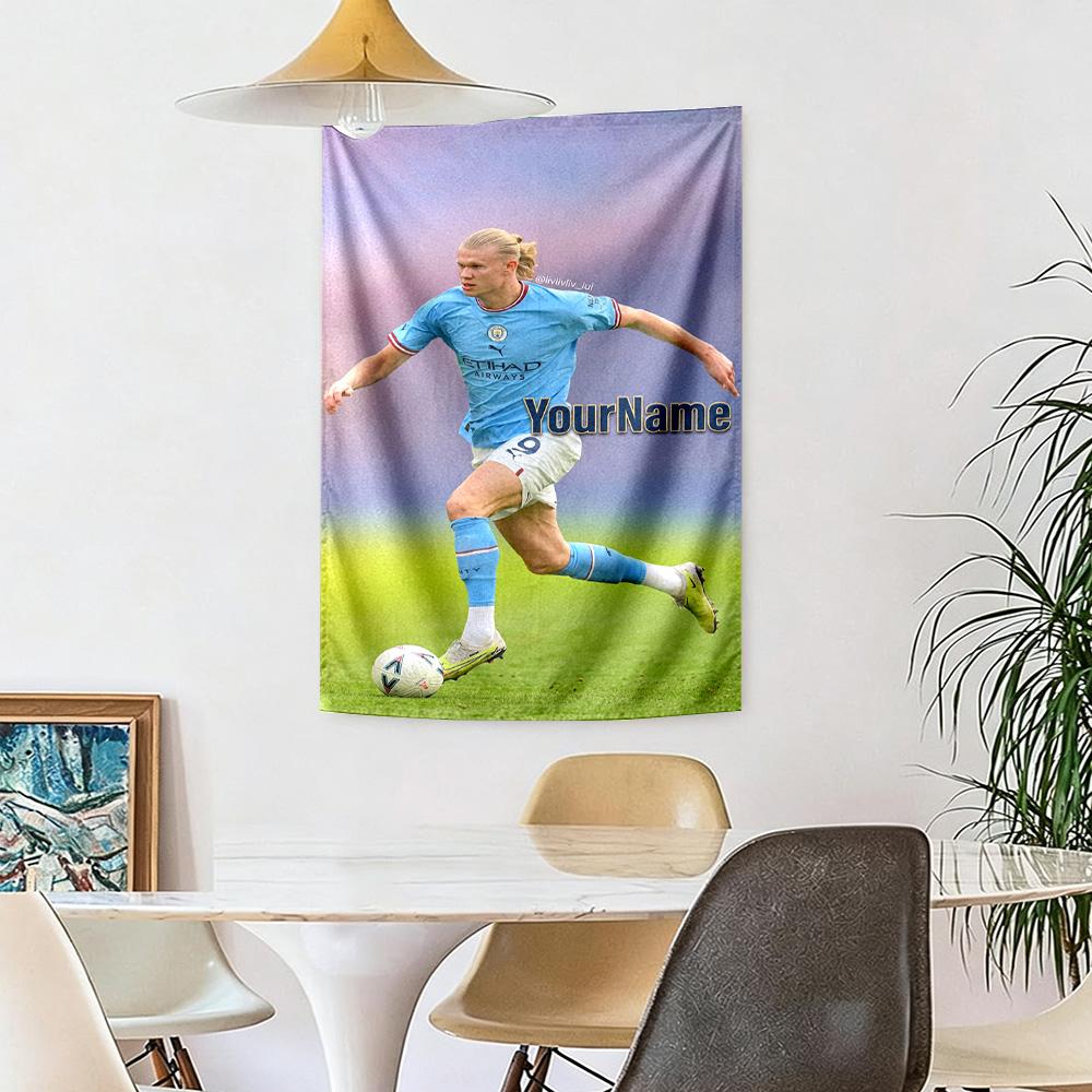 Haaland Custom Your Name Wall Decor Tapestry Art For Pet Memorial Birthdaywedding Party Backdrop Family Gift
