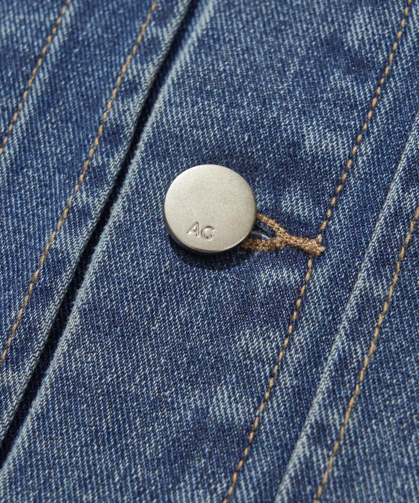 Джинсовая укороченная куртка Agod, стирка stonewash [Индиго]