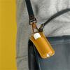 Women Portable Mini Lipstick Bag Keychain PU Leather Lip Gloss Bag Case For Travel