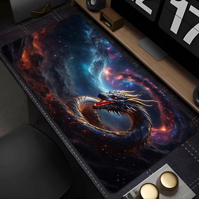 Mouse Pad Computer Office Game Table Mats Rubber Anti-slip Gaming Keyboard Pad Space Galaxy Cool Dragon Mousepads Long Desk Mats