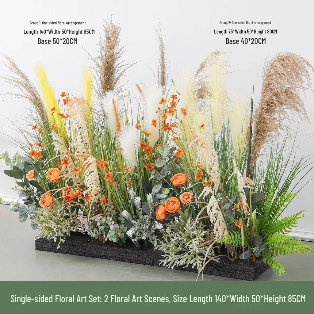 Artificial Reed Grass Clusters for Outdoor Hotel and Landscape Decoration - Floral Art Display