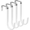 Rinimie Door Hanger, Set of 4 Door Hooks, Small Item Hanger, Door Hooks, Bag Hanger, Space-Saving, Heavy-Duty, Quiet, Non-Slip, Scratch-Free, Durable