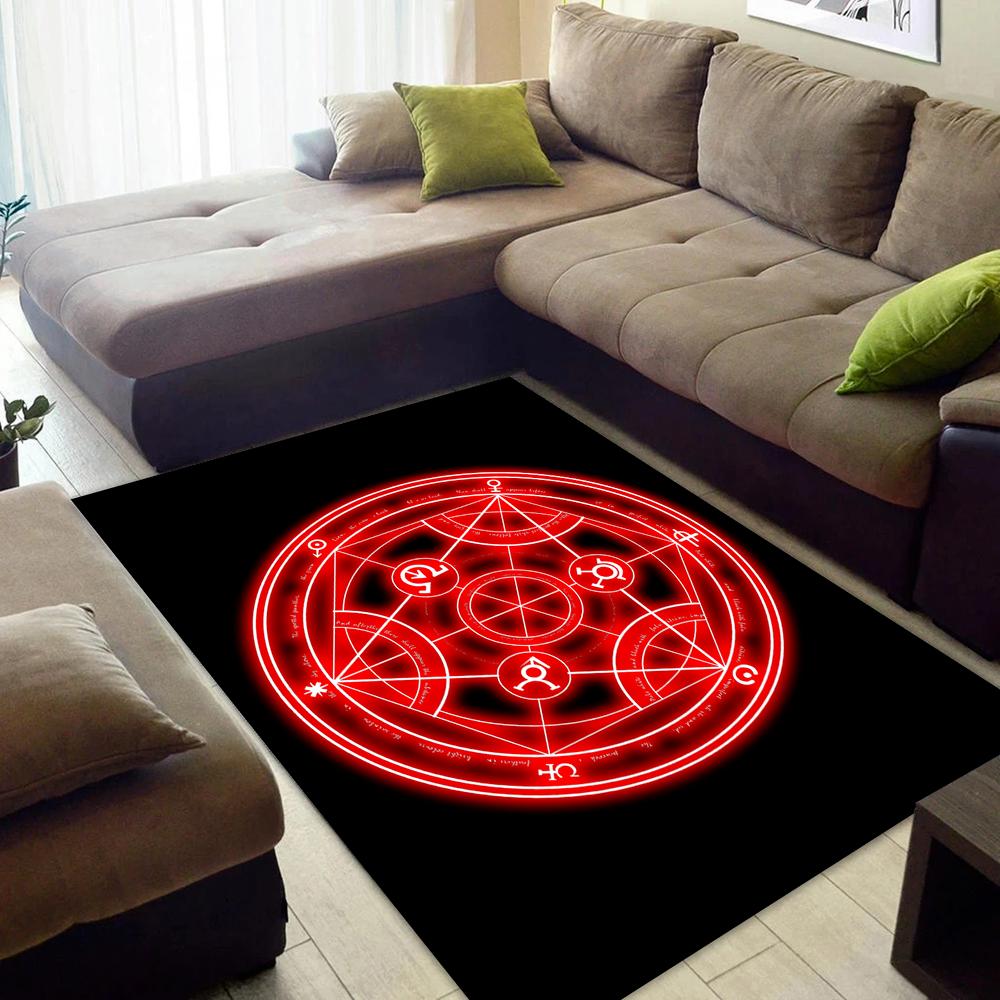 Ковер Fullmetal Alchemist для гостиной, декоративные коврики, ковер для спальни мальчика, диван, журнальный столик, нескользящий коврик для пола, домашний коврик