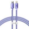 Kabel Usb-C Do Lightning Baseus Crystal Shine, 20W, Pd, 1.2M (Fioletowy)