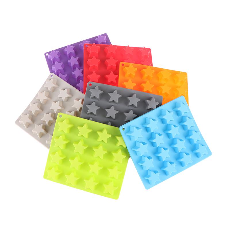 1Pc 16 Lattice Star Ice Cream Lattice Five Pointed Star Silicone Ice Cream Cake Mold Ice Cubes Diy Kitchen Baking Mold