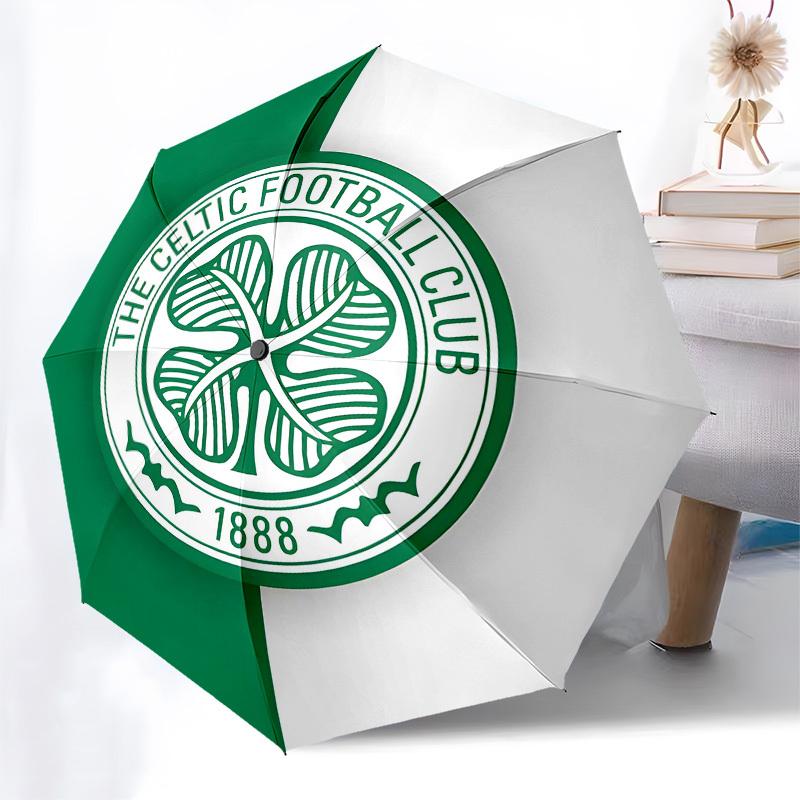 Celtic Football Club, 1888 Automatic Opening and Closing, 8 rib Structure Portable Umbrella, Suitable for Men and Women in All Seasons Perf