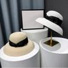 Wide Brim Women Straw Hat Summer Face Covering Sun Hat French Beach Sun Hat  For Beach Vacation