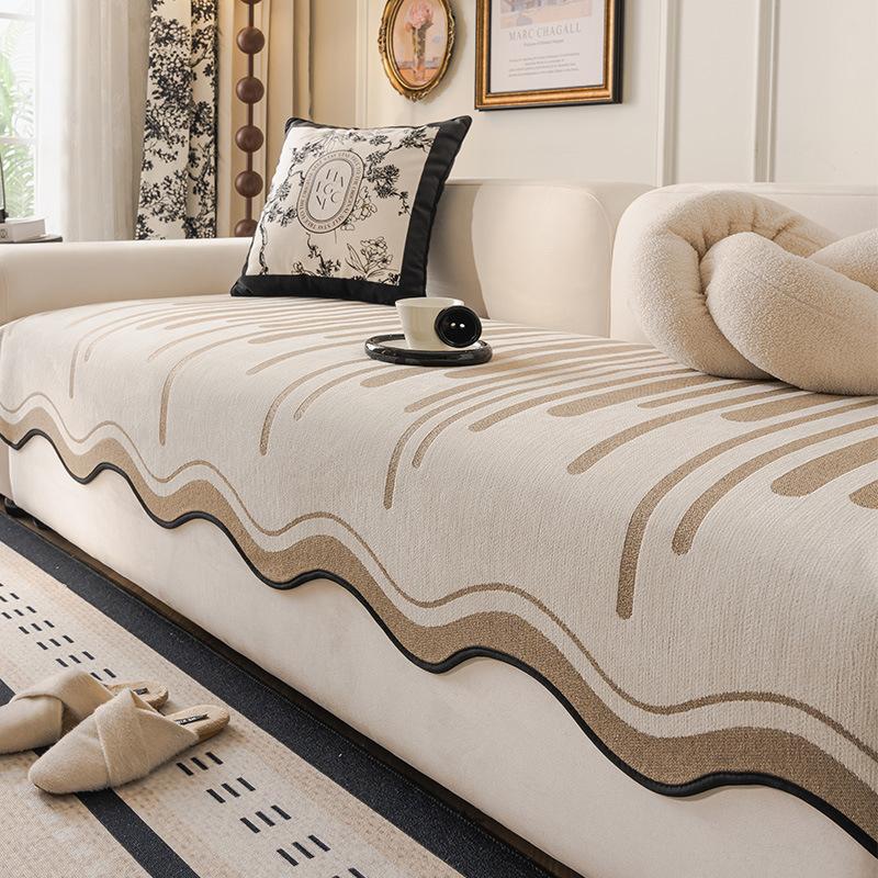 New Special-Shaped Sofa Cushion Universal In All Seasons, Simple And Modern High-End Sofa Seat Cushion Fixed Non-Slip Cover