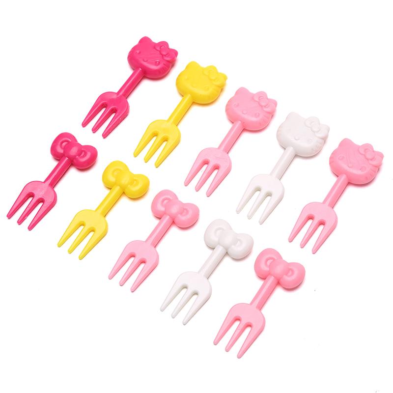 10 шт./набор Мини-животные Мультяшные шпажки для еды Детские шпажки для закусок и фруктов