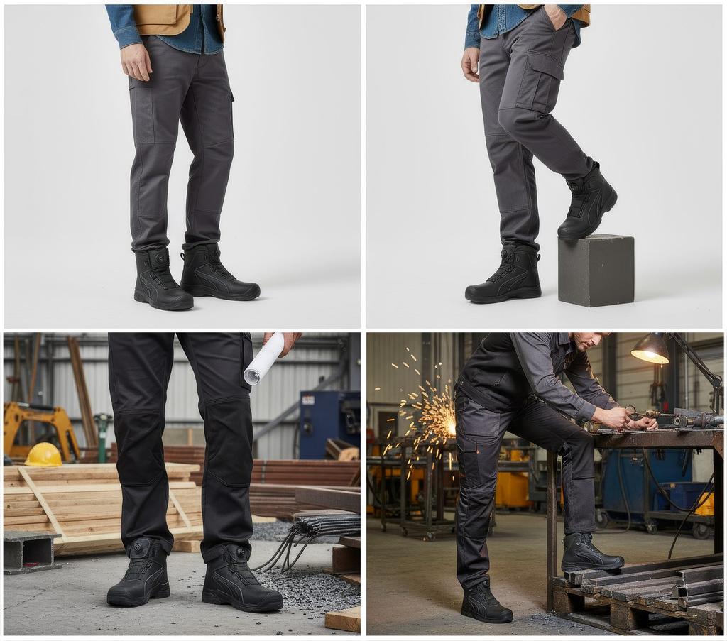 Puma SAFETY CASCADES DISC MID - Men's Safety Shoes S3 Work Shoes Black 630211 ORIGINAL