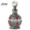 Luxury Travel Perfume Bottle 15ML Vintage Refillable Bottle, Essential Oil & Fragrance Glass 15ml Dubai Arabian Style Empty Container for Middle