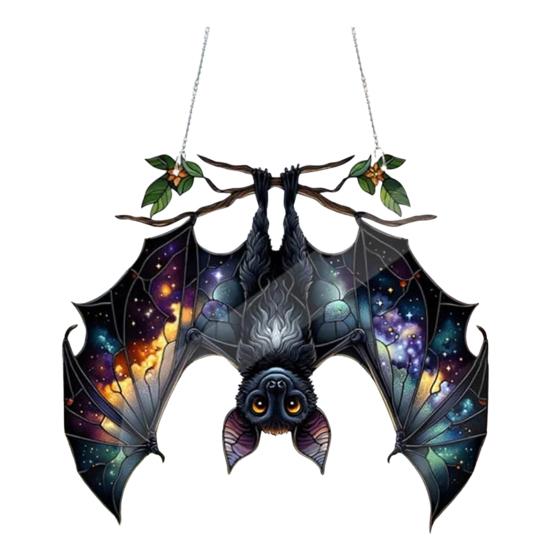 Halloween Bat Acrylic Window Hanging Gothic Bat Hanging Ornament Bat Hanger Pendant Spooky Bat Decor Home Car Ornament