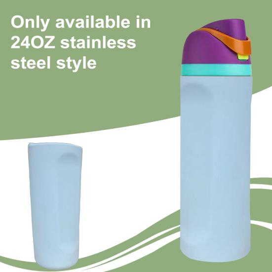 Silicone Water Bottle Boot for Owala 24oz Full Wrap Protection Anti-Sliding Bottom Protective Sleeve Case for FreeSip Water Bottle Cover Accessory
