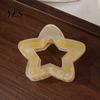 Gift for Girlfriends And Friends Heart/Star Shape Hair Claw Clips Women, Non-Slip Clip Non Slip Matte Jelly Accessories Styling Daily Commuting Casual