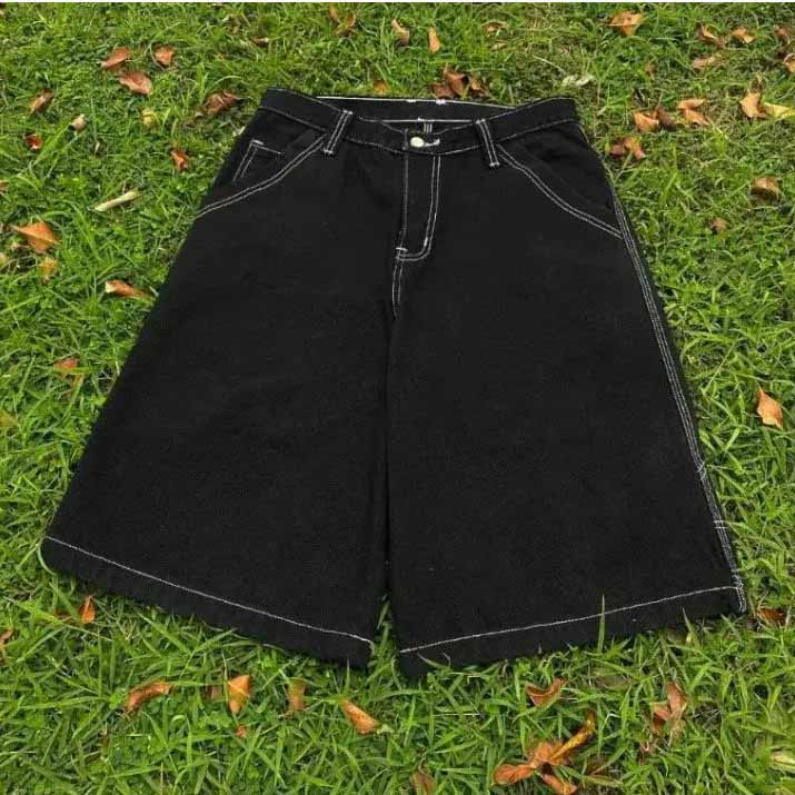 Корейские женские шорты винтажные мешковатые джинсы уличная одежда джинсовые шорты харадзюку готика оверсайз джинсовые брюки вышивка лето