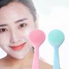 Double Sided Silicone Facial Cleanser Brush Soft Hair Face Massage Wash Brush Blackhead Remover Portable Skin Care Tool