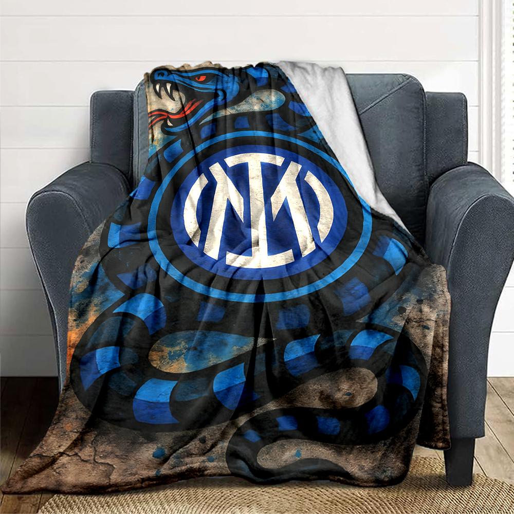 Snake Inter Milan Logo Blankets Flannel Printed Breathable Warm Throw Blanket for Home Office Bedspreads 0708a92