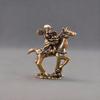 Brass The God Of Wealth Riding Horse Home Decor Miniature Figurine Lucky Zodiac Animal Ornament Statues