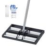 VEVOR Updated Lawn Leveling Rake with Roller, 17" x 10" Stainless Steel Lawn Leveler with 63.4" Adjustable Handle