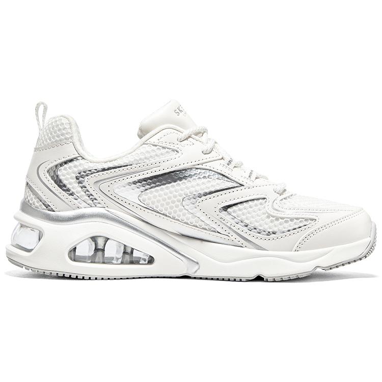 Skechers Tres-Air Uno Aurora Бабочка Обувь Спортивный Тренд Амортизация Износостойкие Низкие Повседневная Обувь Женские кроссовки Серебристый 177425-WSL