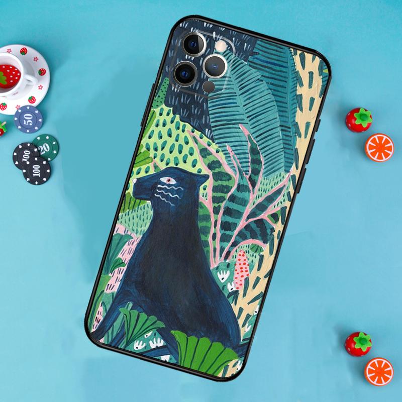 Cute Cartoon Sloth Leopard Phone Case For iPhone 17 Air 15 14 13 12 11 16 Pro Max 13 12 mini 15 16 Plus 16e Cover Funda