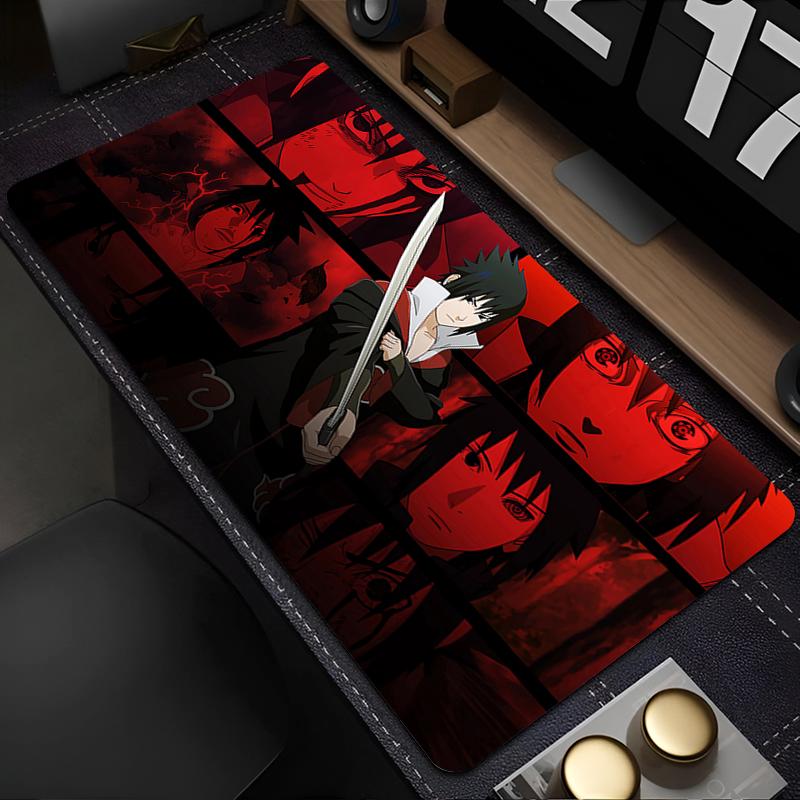 Large Mouse Pad Naruto Sasuke Office Desk Mats PC Gaming Accessories Designed specifically MousePads Laptop Keyboard Mat