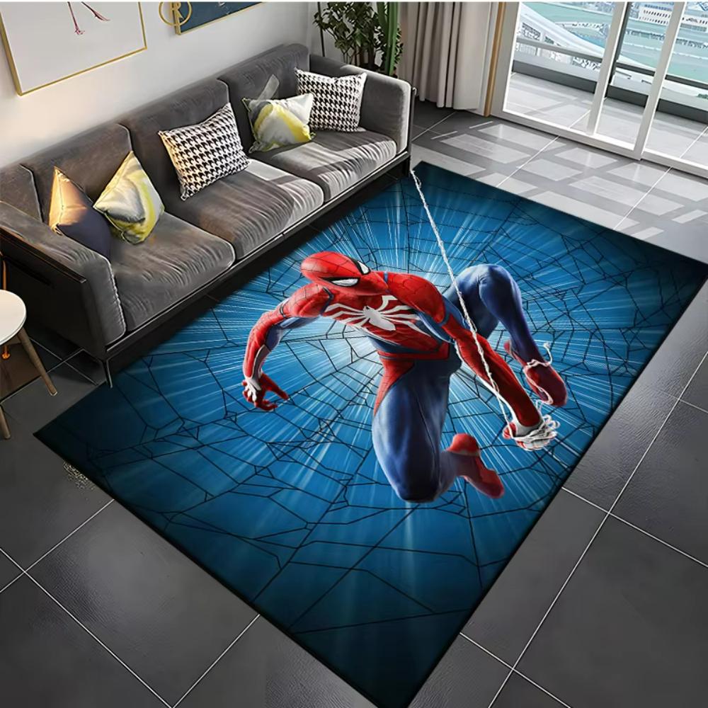 Disney Superhero Spiderman Pattern Large Rug Floor Mat for Living Room Bedroom Sofa Area Modern Decor Kid's Room Rug