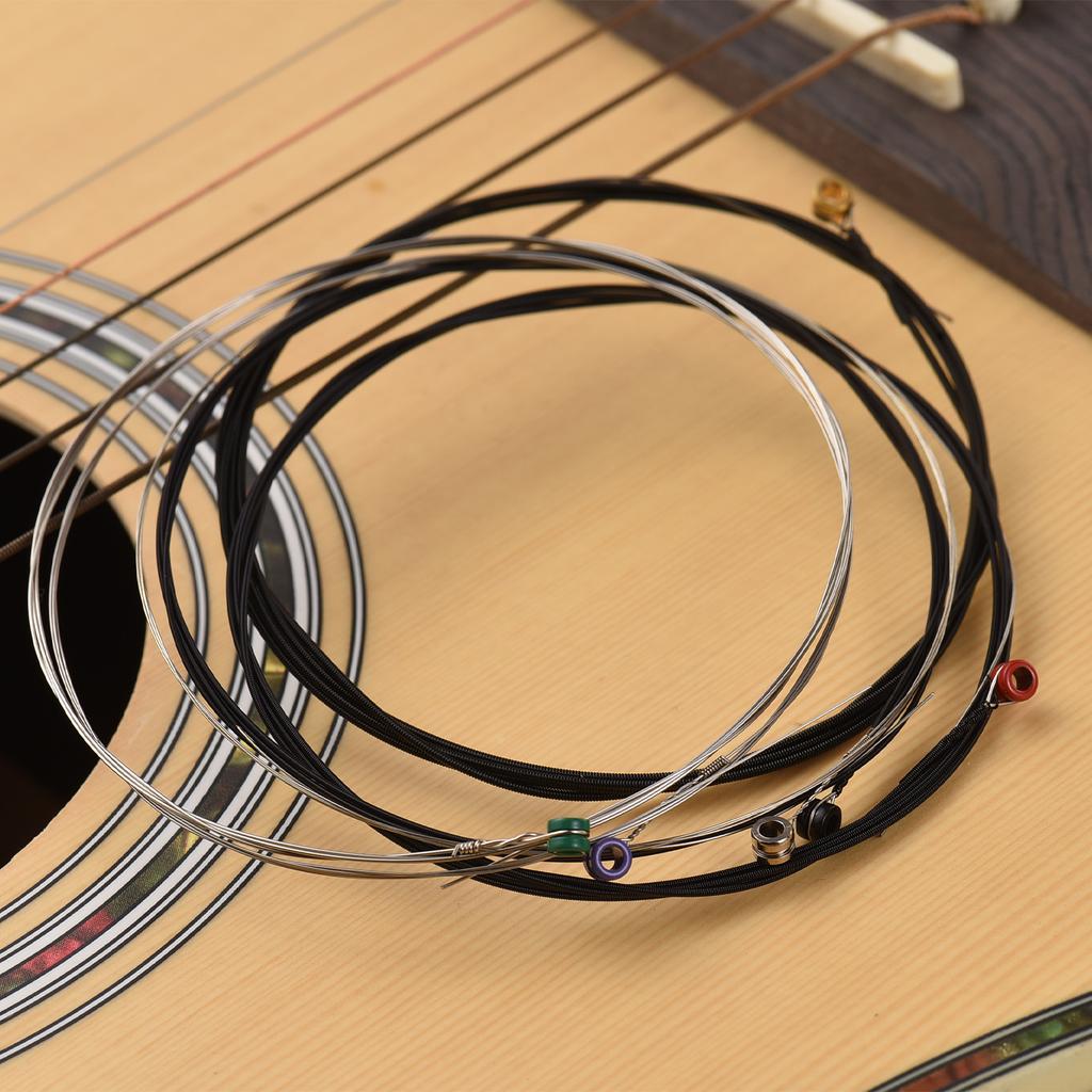 1 комплект из 6 гитарных струн, сменные струны для электрогитары и акустической гитары, гитара со стальными струнами