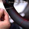 PLXI9 Car Steering Wheel Braid Cover Carbon Fiber Leather Breathable For Honda Accord 10 2018-2020 Insight 2019 Auto Accessories