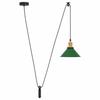 VidaXL Height-Adjustable Pendant Lamp E27 Glossy Green Ø 22cm Metal, Hanging Lighting, Kitchen Pendant Lighting, 4103445