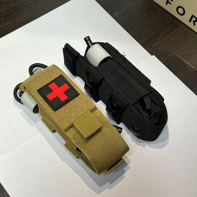 Прочный нейлоновый чехол-подсумок для жгута первой помощи, портативный, водонепроницаемый, для охотничьих инструментов, многоцелевой, с отделениями для ножниц, для улицы
