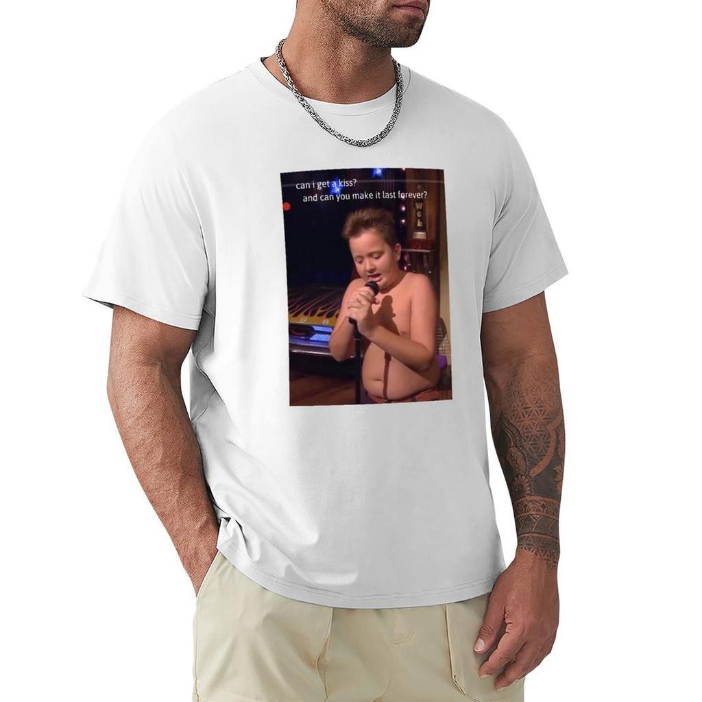 Могу ли я получить поцелуй и можешь ли ты сделать так, чтобы он длился вечно? Футболка Gibby Get A Kiss, новое издание, винтажная аниме-рубашка, мужская одежда