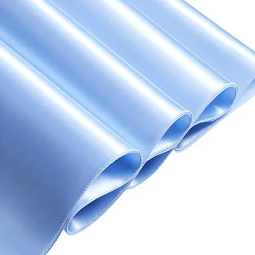 Blue satin rectangular tablecloth with a smooth luxurious texture. Ideal for wedding banquet decor restaurants and indoor/outdoor settings. Size: 60