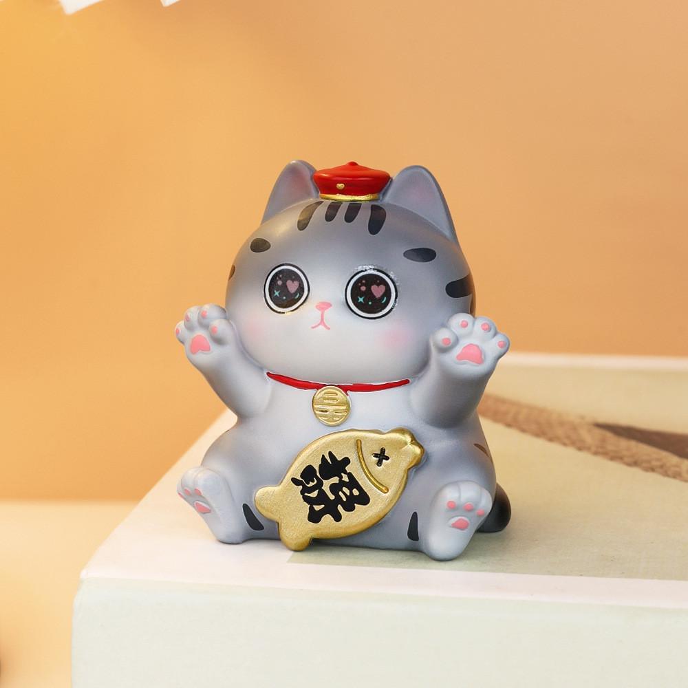 Фигурки из смолы «Дух кошки» с талисманом удачи для декора дома и в качестве подарка