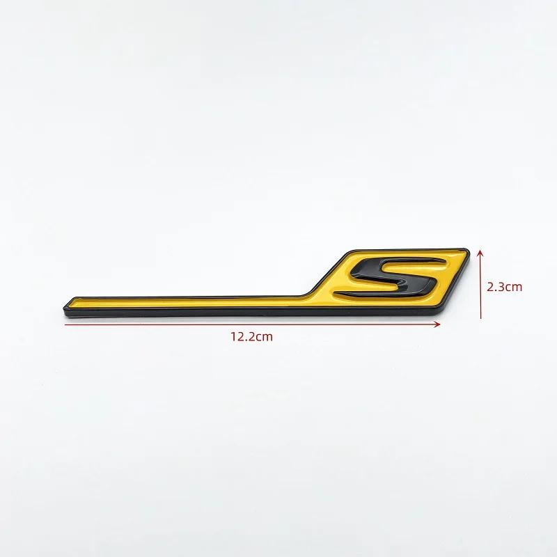 Car S Logo Emblem Badge ABS Metal Sticker For Benz E63S C63S GLC63S GLE63S GLS63S GTR GT Series CLA45S Car Decoration nn1