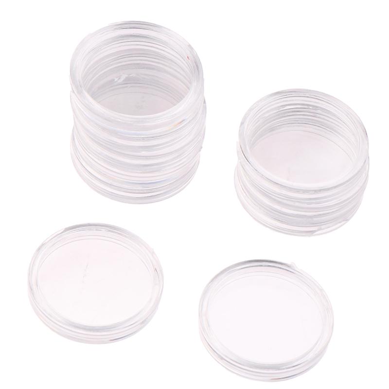10Pcs 9Sizes 18-40Mm Clear Plastic Protector Capsules Containers Case For Token Coin Collection Transparent Holder Boxes