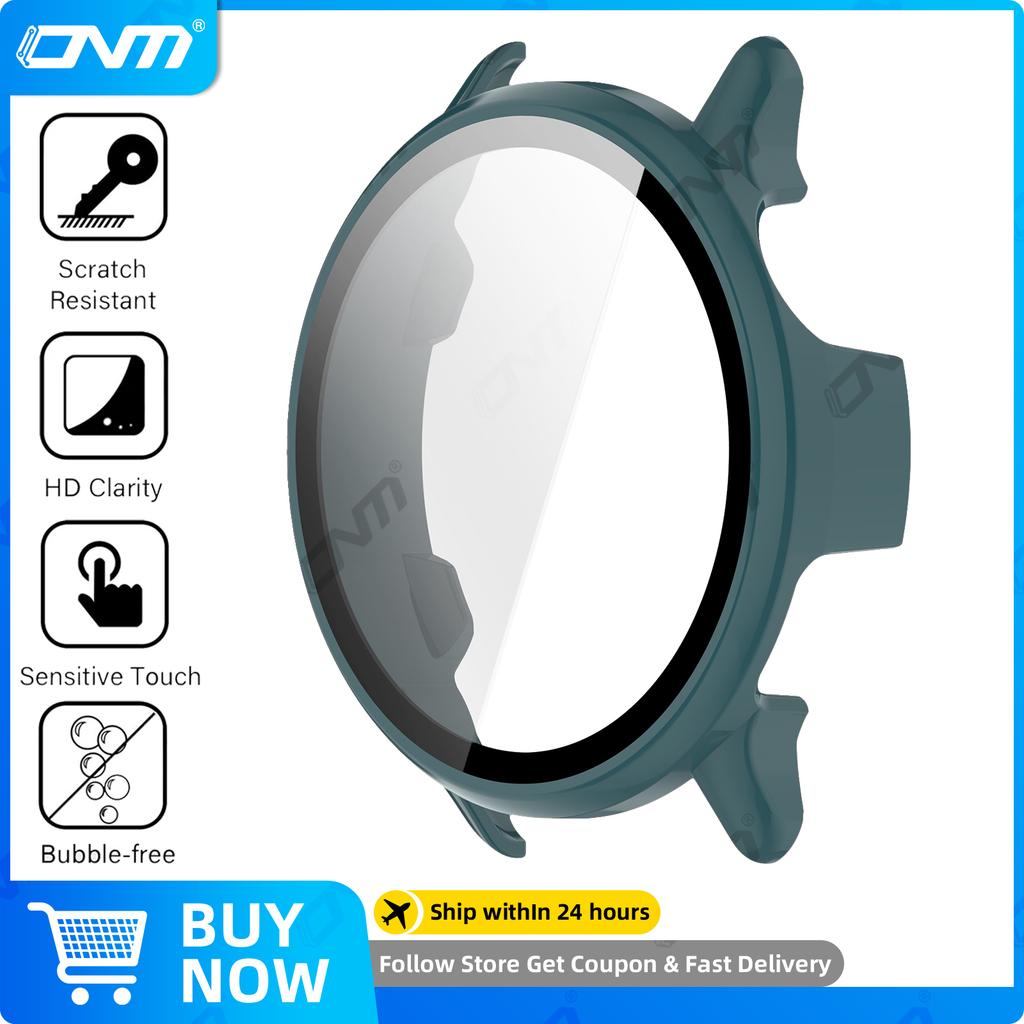 Стекло+Чехол для Garmin VivoActive 6 Защитное стекло для экрана и Жесткий ПК Защитный бампер для Аксессуаров Vivo Active 6