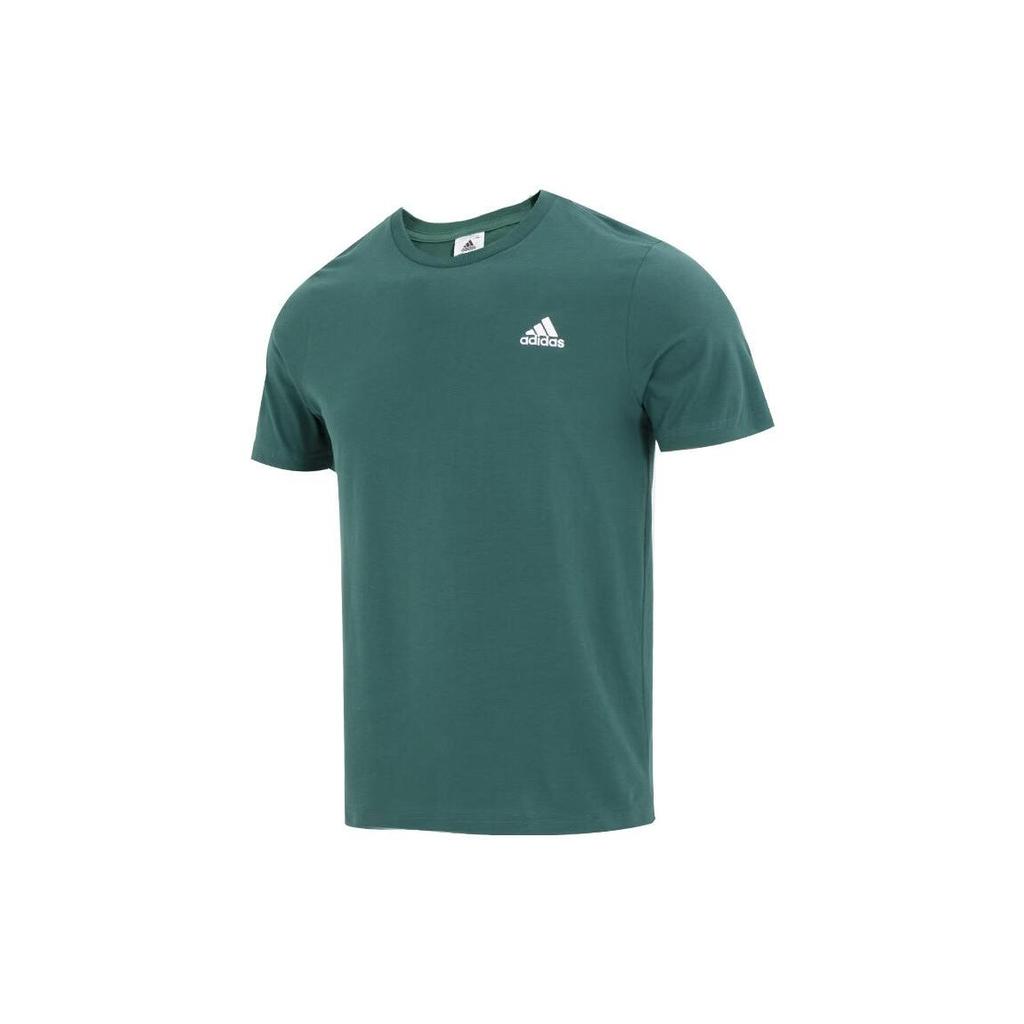 Adidas Breathable Round Neck Short Sleeve T-Shirt With Logo Print Men Tops Green IJ6111