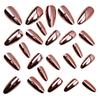 Средняя длина Миндалевидная Маникюр Розовый Гальванизированный Beauty Patch Съемный Носимый Маникюр