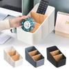 Cosmetic Storage Remote Controller Storage Box 4 Grids TV Remote Holder Desktop Storage Box