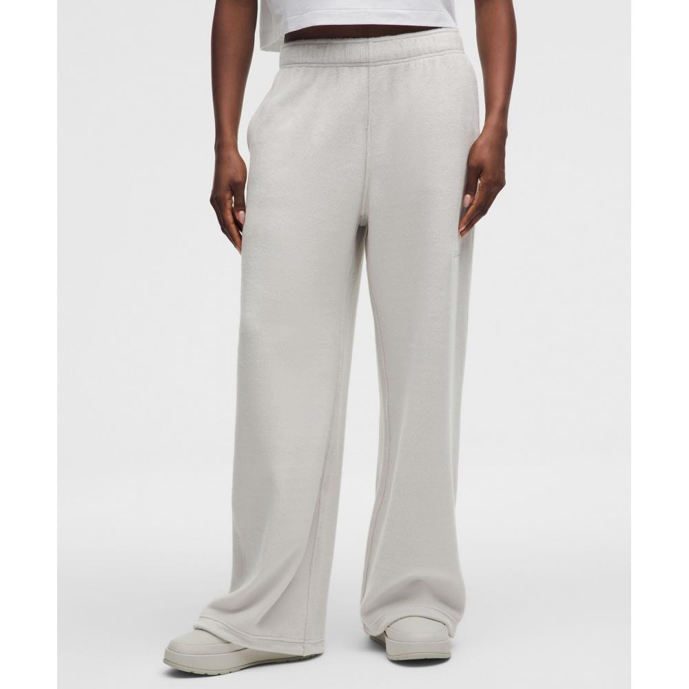 Lululemon Плюшевые велюровые брюки средней посадки цвет голубиный серый