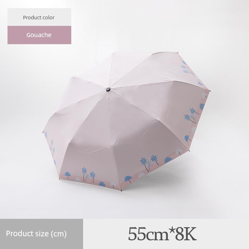 Yuanmeng Home Umbrella, Foldable Eight-Rib Dual-Use Portable Compact Mini Sun Protection Uv Protection Sun Umbrella