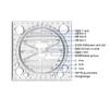 Multifunction Rotatable Drawing Template Art Design Construction Architect Stereo Geometry Circle Drafting Measuring Scale Ruler