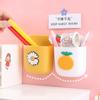 Cute Daisy Strawberry Pen Holder Self Adhesive Storage Rack Wall Hanging Phone Holder Desk Stationery Organizer Office Supplies