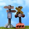 Bonsai Micro Landscape Fairy Garden Simulation stone signpost Mini Road Sign Welcome Stake Figurine