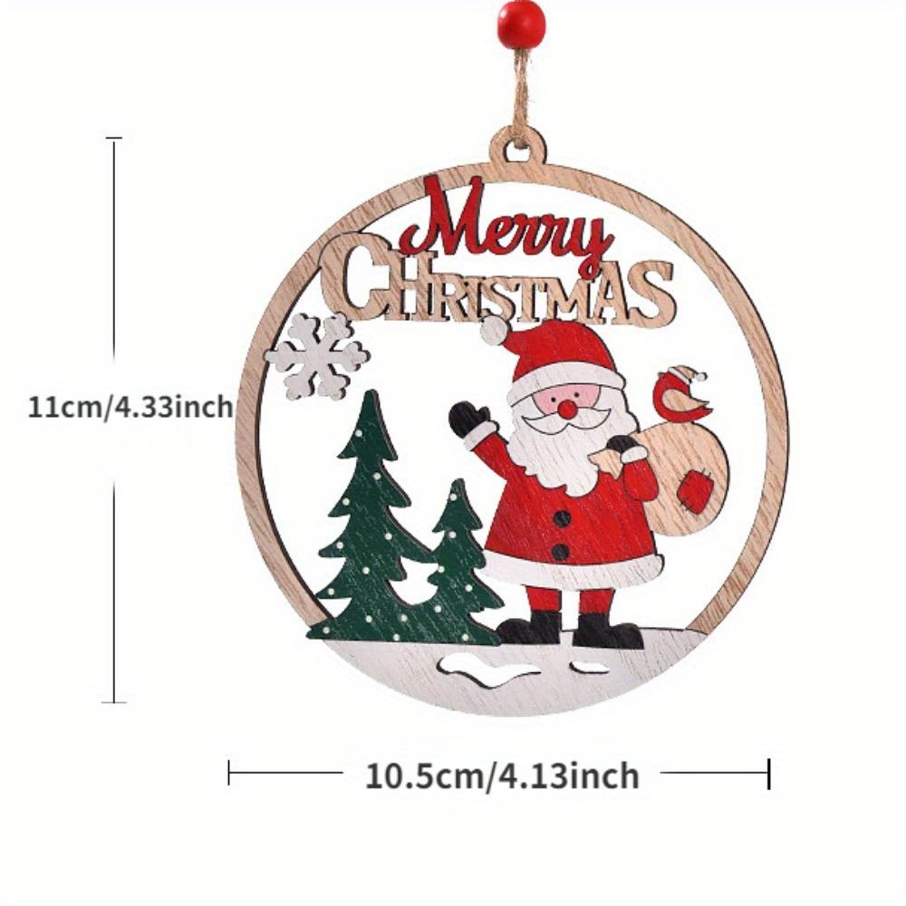 Подвески Рождественские украшения Деревянные подвески Выдолбленные украшения для стариков Украшения для рождественской елки Домашний декор