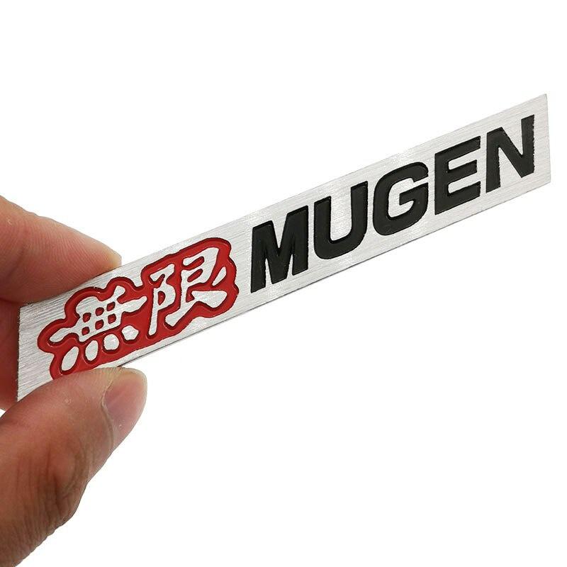 1Pcs 3D Aluminum Mugen Emblem Chrome Logo Rear Badge Car Trunk Sticker Car Styling Fit For Civic Accord CRV