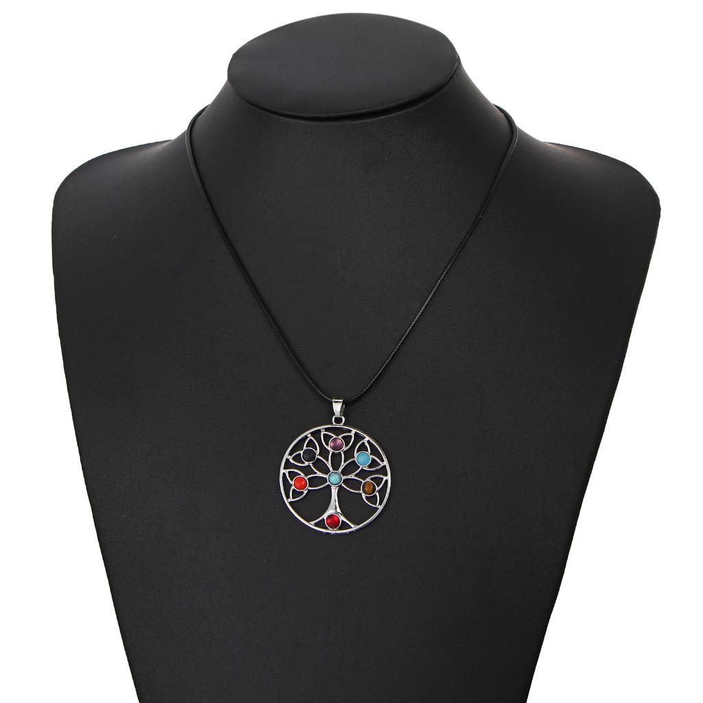 Ожерелье с круглой полой подвеской «Дерево желаний» «Древо жизни»